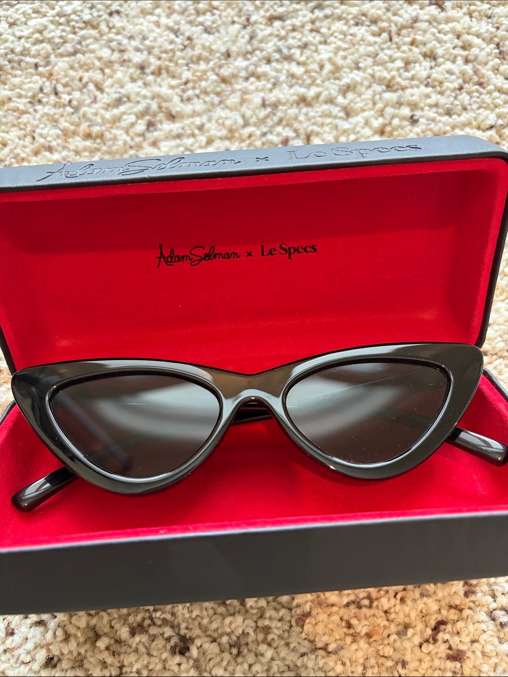 Le Specs Black Cat-Eye Sunglasses